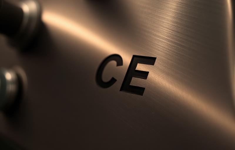CE-Kennzeichnung auf gebürstetem Metall