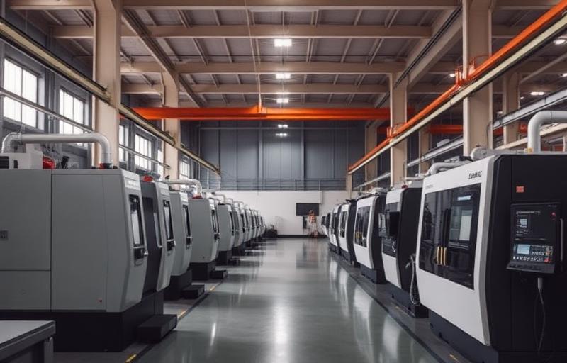 Moderne CNC-Fertigungshalle